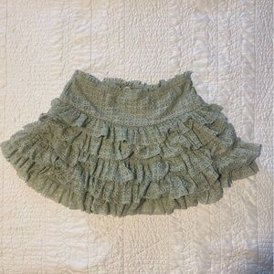 American Eagle - Lace Ruffle Skirt - Green